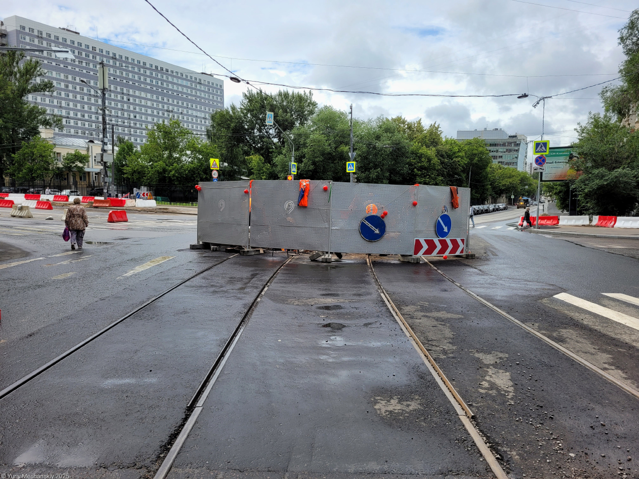 Moscow — Rebuild of the tram line along Trifonovskaya Street & Gilyarovskogo Street to Rijskaya Square