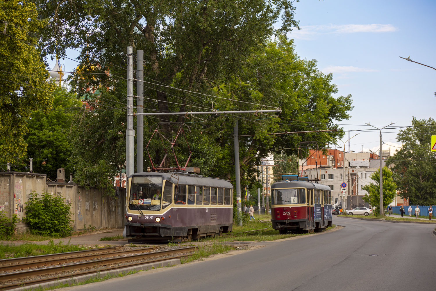 Нижний Новгород, Tatra T3SU КВР ТРЗ № 2681; Нижний Новгород, МТТЧ № 2782