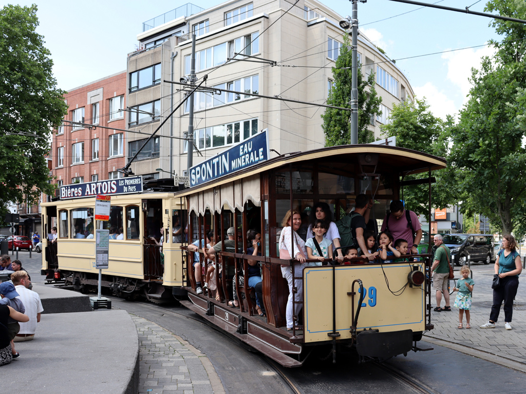 Брюссель, Двухосный прицепной Godarville № 29; Брюссель — 100 лет линии 39 (15/06/2025)