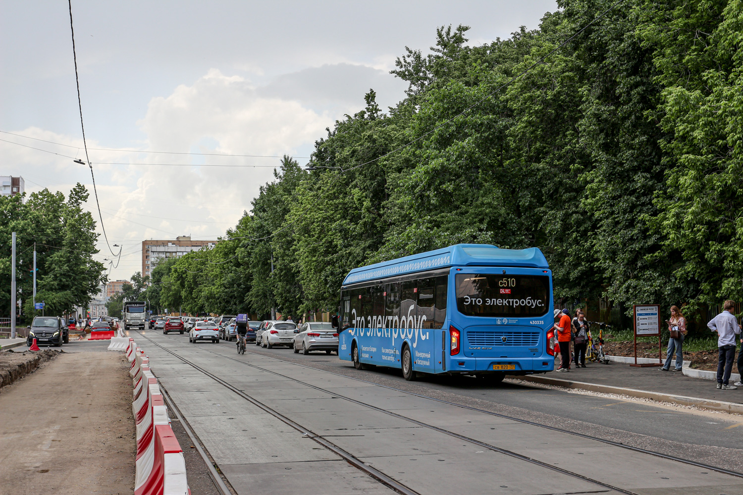 Moskwa, LiAZ-6274 Nr 430335; Moskwa — Rebuild of the tram line along Trifonovskaya Street & Gilyarovskogo Street to Rijskaya Square