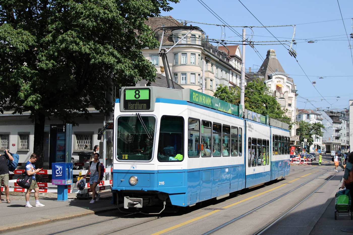 Цюрих, SWP/SIG/ABB Be 4/8 "Tram 2000 Sänfte" № 2115