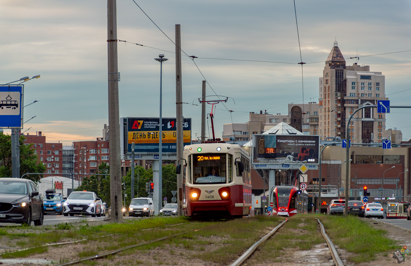 Санкт-Петербург, ЛМ-68М2 (мод. СПб ГЭТ) № 0406 Санкт-Петербург, ЛМ-68М2 (мод. СПб ГЭТ) № 0406