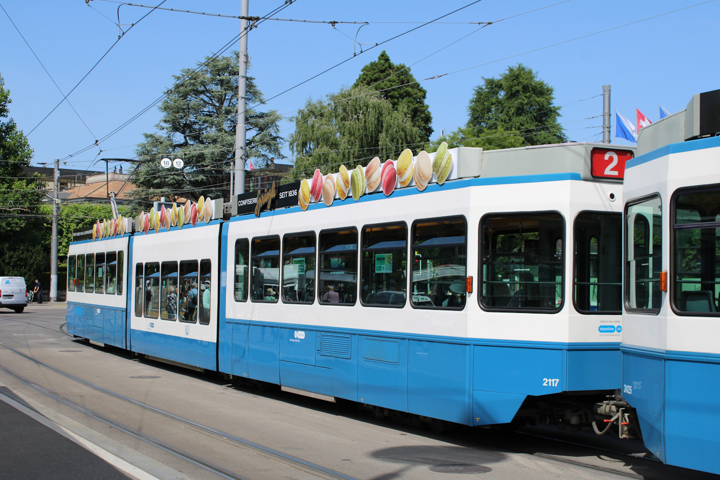 Цюрих, SWP/SIG/ABB Be 4/8 "Tram 2000 Sänfte" № 2117