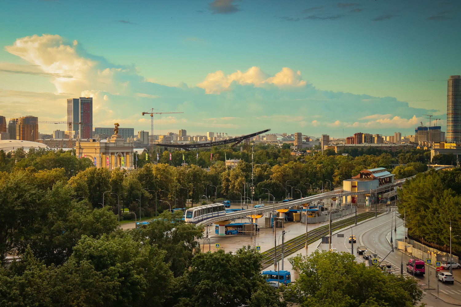 Москва — Виды с высоты; Москва — Закрытие движения Московского монорельса 26 — 27 июня 2025; Москва — Монорельс
