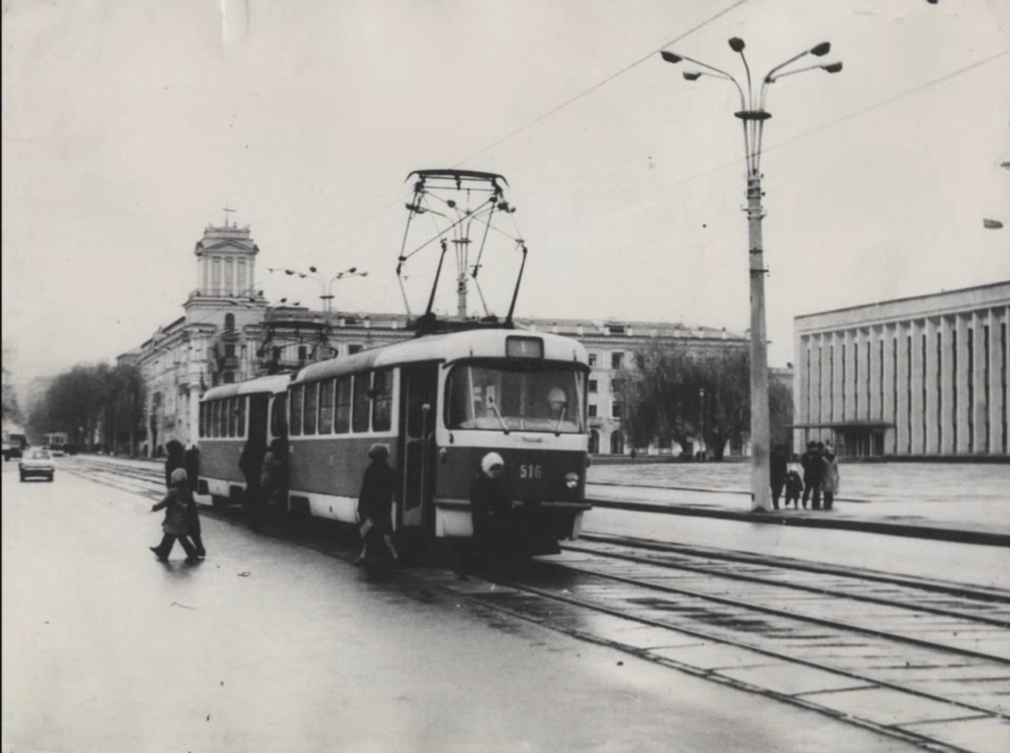 Каменское, Tatra T3SU (двухдверная) № 516; Каменское — Исторические фотографии; Каменское — Трамвайные линии и инфраструктура