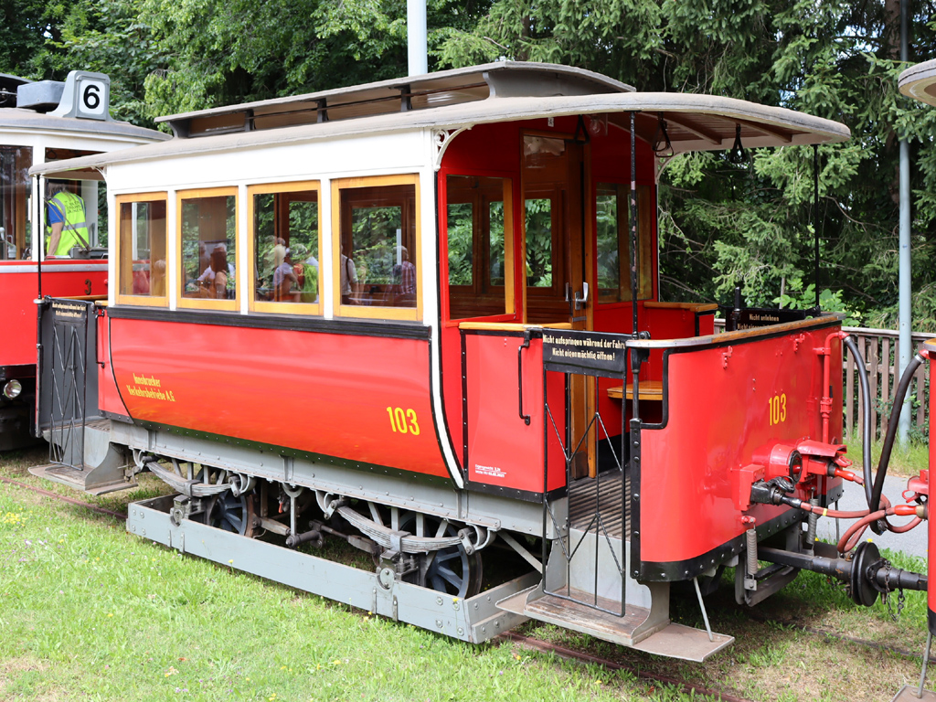 Innsbruck, Graz 2-axle trailer car Nr. 103; Innsbruck — 125 Jahre Linie 6
