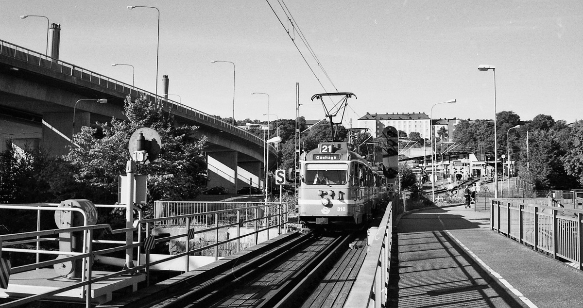 Стокгольм, ASEA A30B № 318; Стокгольм — Lidingöbanan (маршрут 21) — Линия и инфраструктура