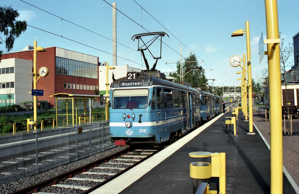 Стокгольм, ASEA A30B № 318; Стокгольм — Lidingöbanan (маршрут 21) — Линия и инфраструктура