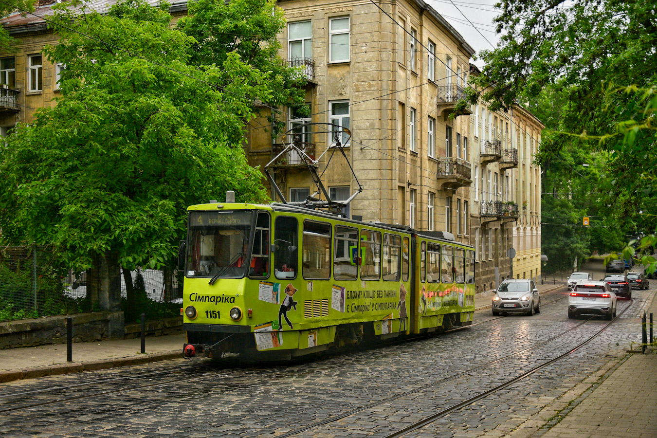 Львов, Tatra KT4D № 1151
