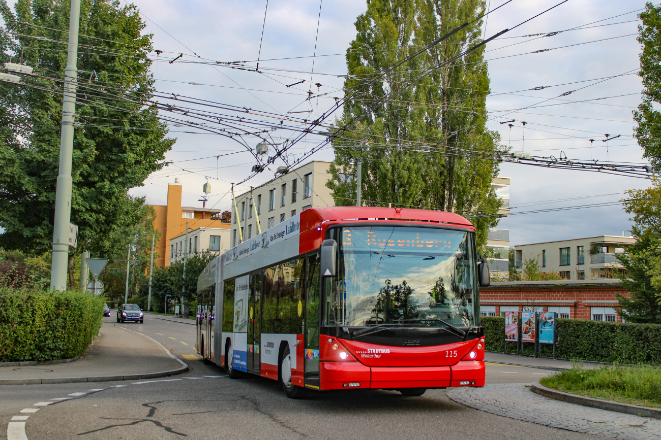 Винтертур, Hess SwissTrolley 3 (BGT-N1C) № 115