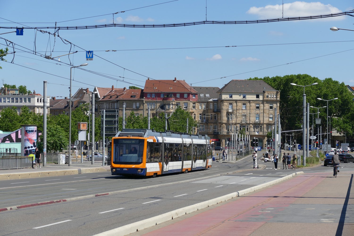 Рейн-Неккар, Adtranz V6 № 4122; Рейн-Неккар — 125 лет электрическому трамваю в Мангейме