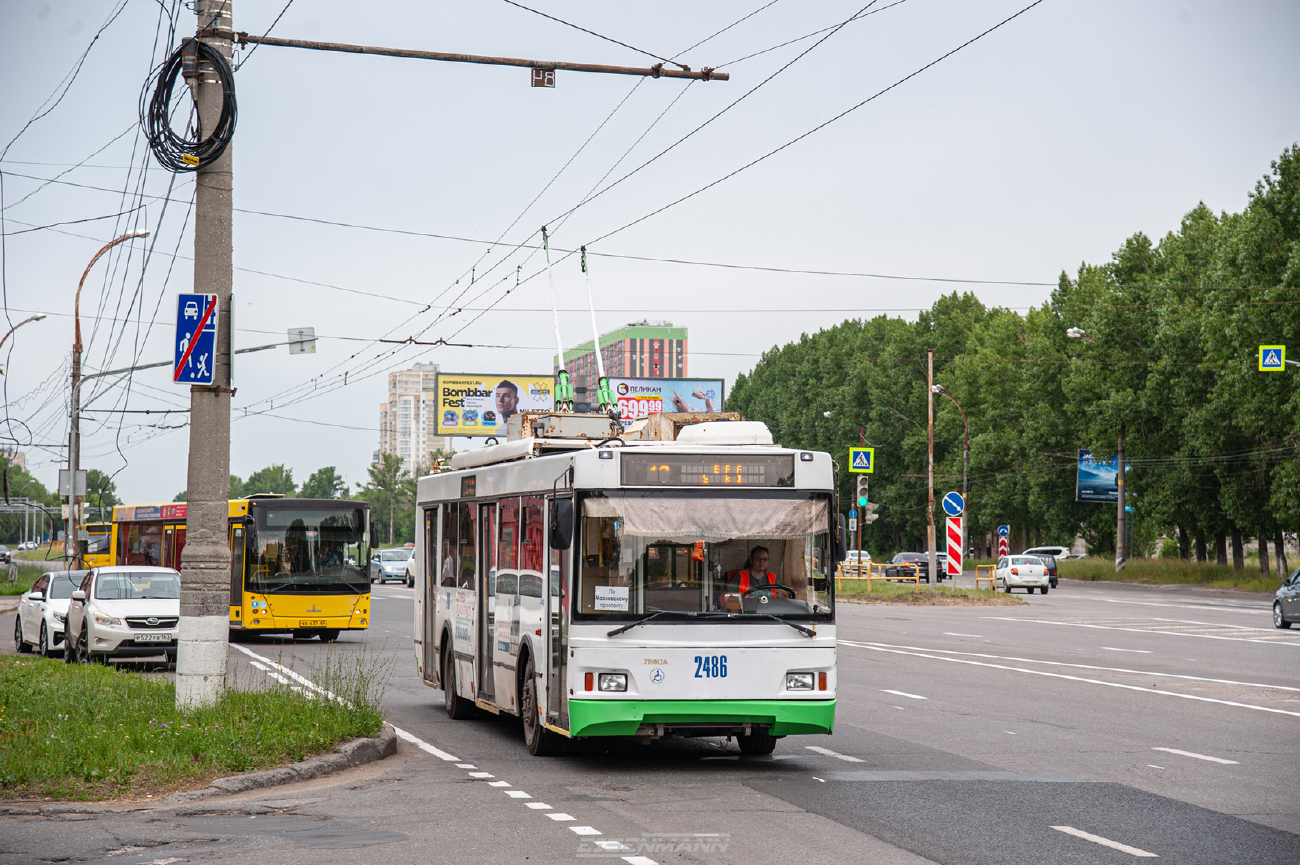Тольятти, Тролза-5275.03 «Оптима» № 2486; Тольятти — Ремонт путепровода на улице Революционной с 06.2025