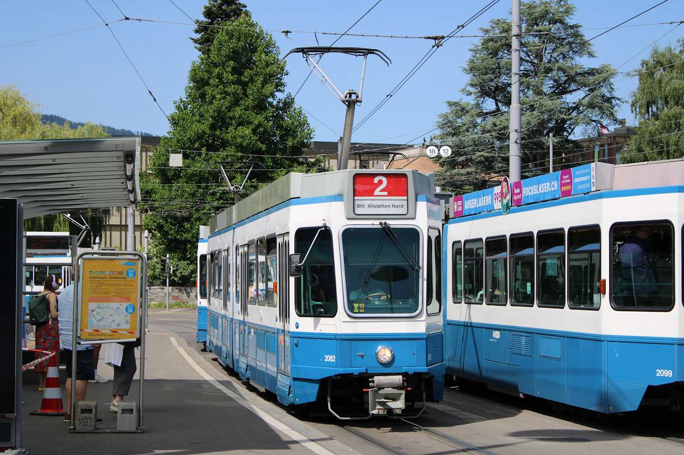 Zürich, SWP/SIG/BBC Be 4/6 "Tram 2000" — 2082