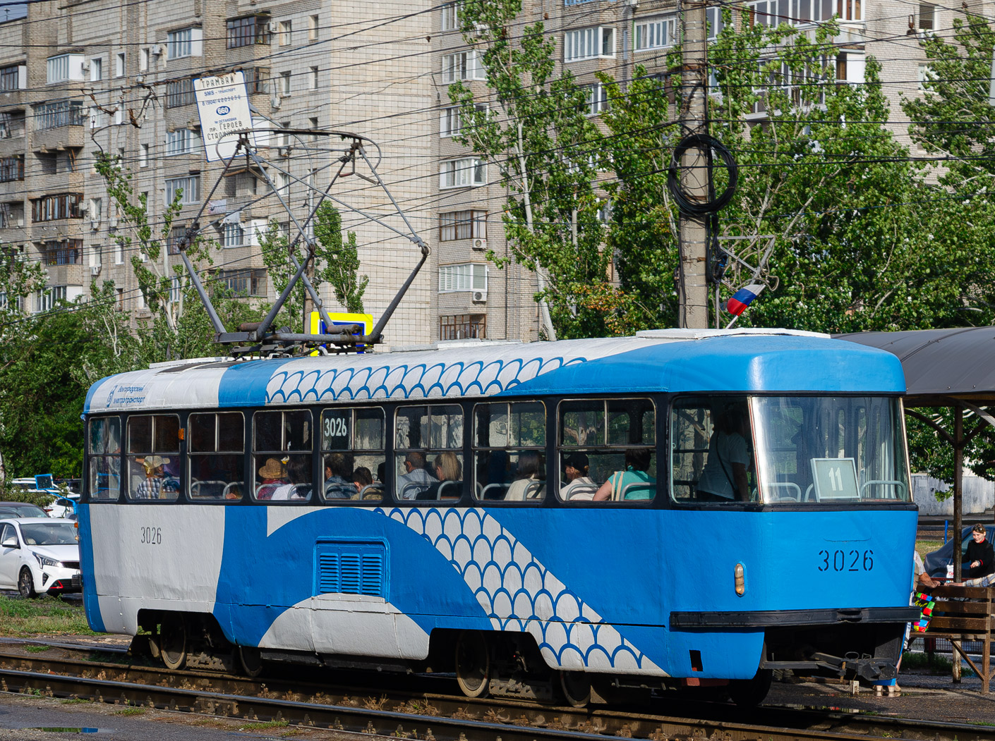 Волгоград, Tatra T3SU (двухдверная) № 3026