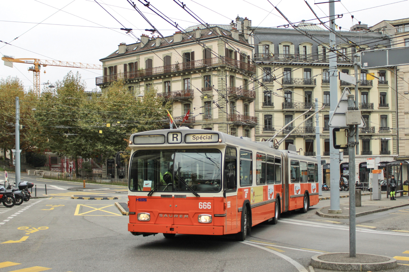 Женева, Saurer/Hess/BBC-SAAS GT 560/620-25 № 666; Женева — Festival des Tramways 2024