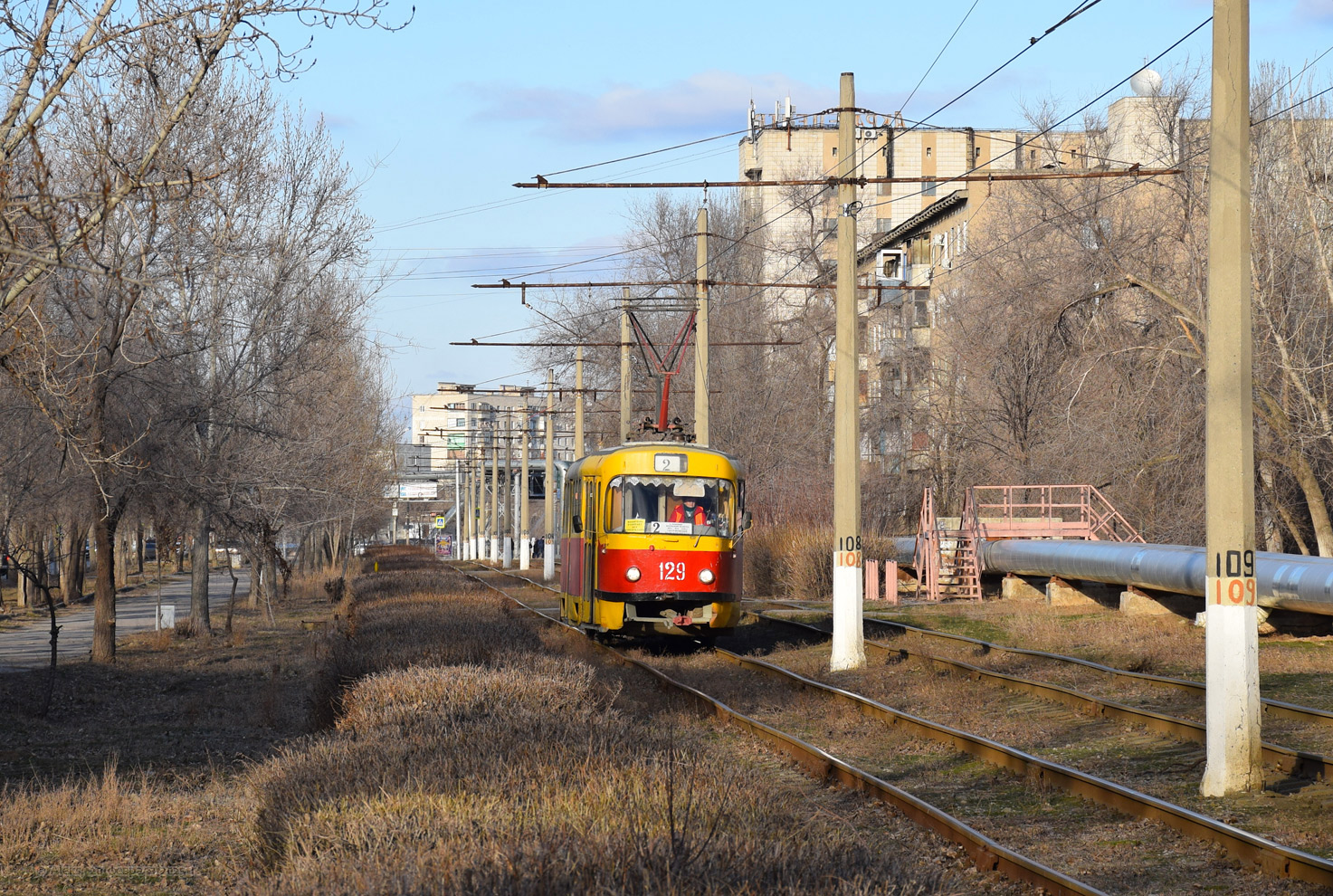 Волжский, Tatra T3SU № 129