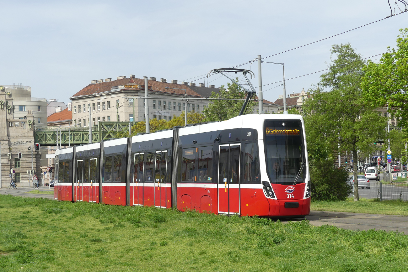 Вена, Bombardier Flexity Wien (Type D) № 314