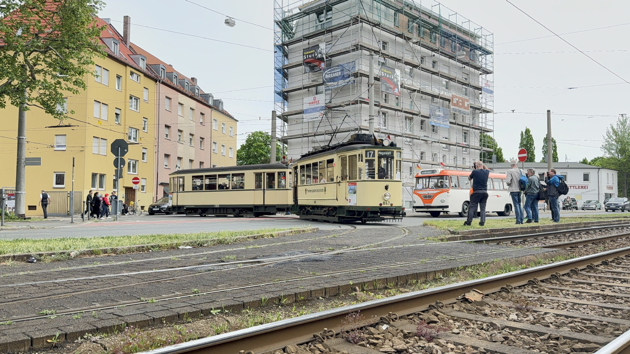 Nürnberg, MAN 2-axle trailer car — 1252; Nürnberg, MAN 2-axle motor car — 867; Nürnberg — Tramway Lines and Infrastructure