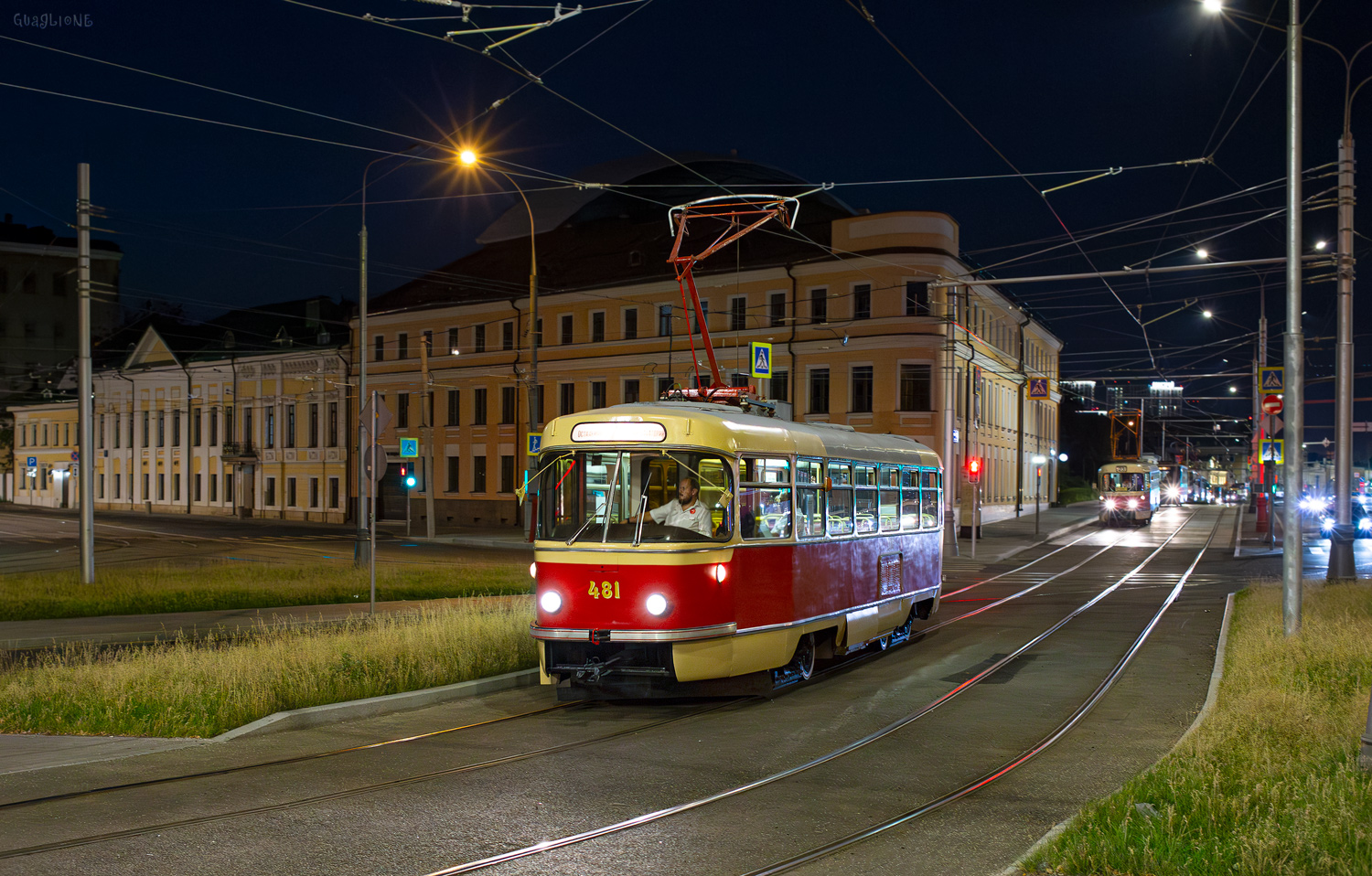Moskva, Tatra T3SU (2-door) № 481; Moskva — Moscow Transport Day — 2025 (night rehearsals of the tram parade on 07/05/2025 and 07/10/2025, parade and tram exhibition on 07/12/2025)