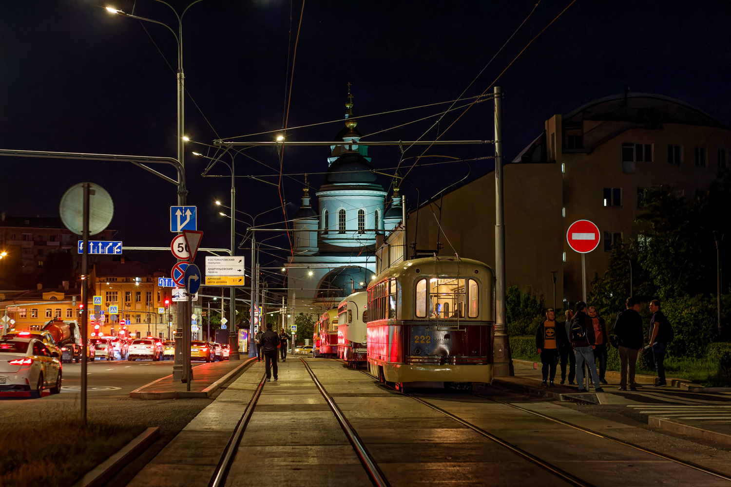 Moskva, RVZ-6 č. 222; Moskva — Moscow Transport Day — 2025 (night rehearsals of the tram parade on 07/05/2025 and 07/10/2025, parade and tram exhibition on 07/12/2025)