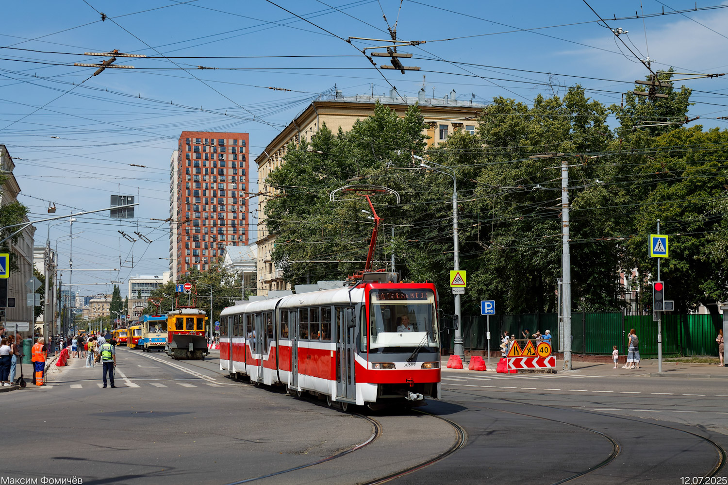 Москва, Tatra KT3R № 30699; Москва — День Московского транспорта — 2025 (ночные репетиции парада трамваев 05.07.2025 и 10.07.2025, парад и выставка трамваев 12.07.2025)