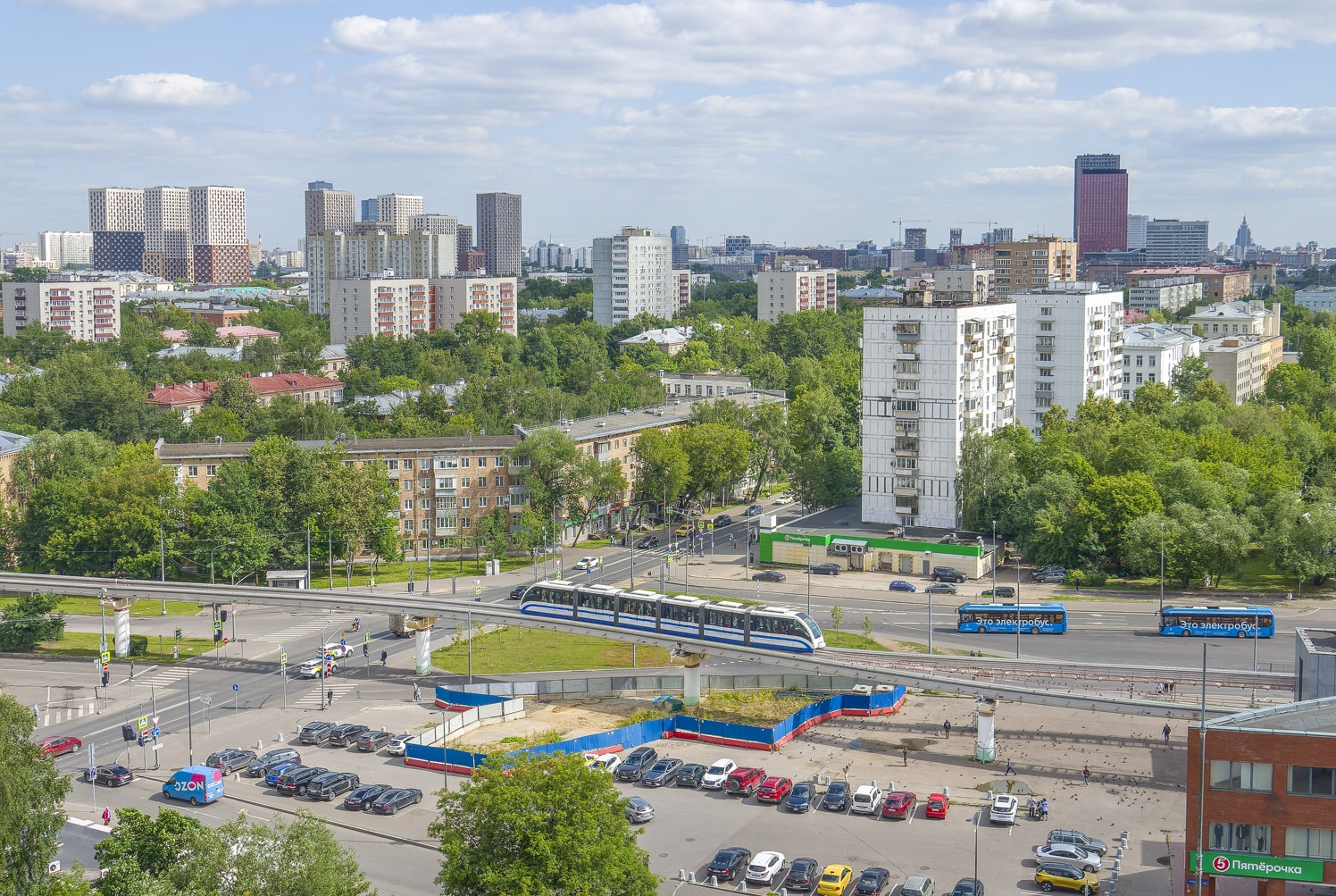 Москва, ЭПС № 07; Москва — Виды с высоты; Москва — Закрытие движения Московского монорельса 26 — 27 июня 2025