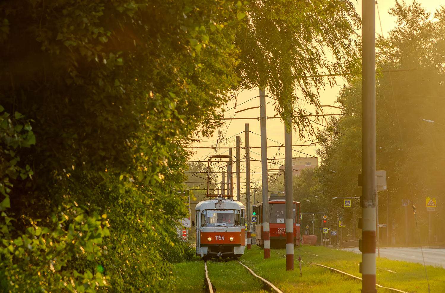 Ulyanovsk, Tatra T3SU # 1154; Ulyanovsk — Tram lines: Zheleznodorozhniy district
