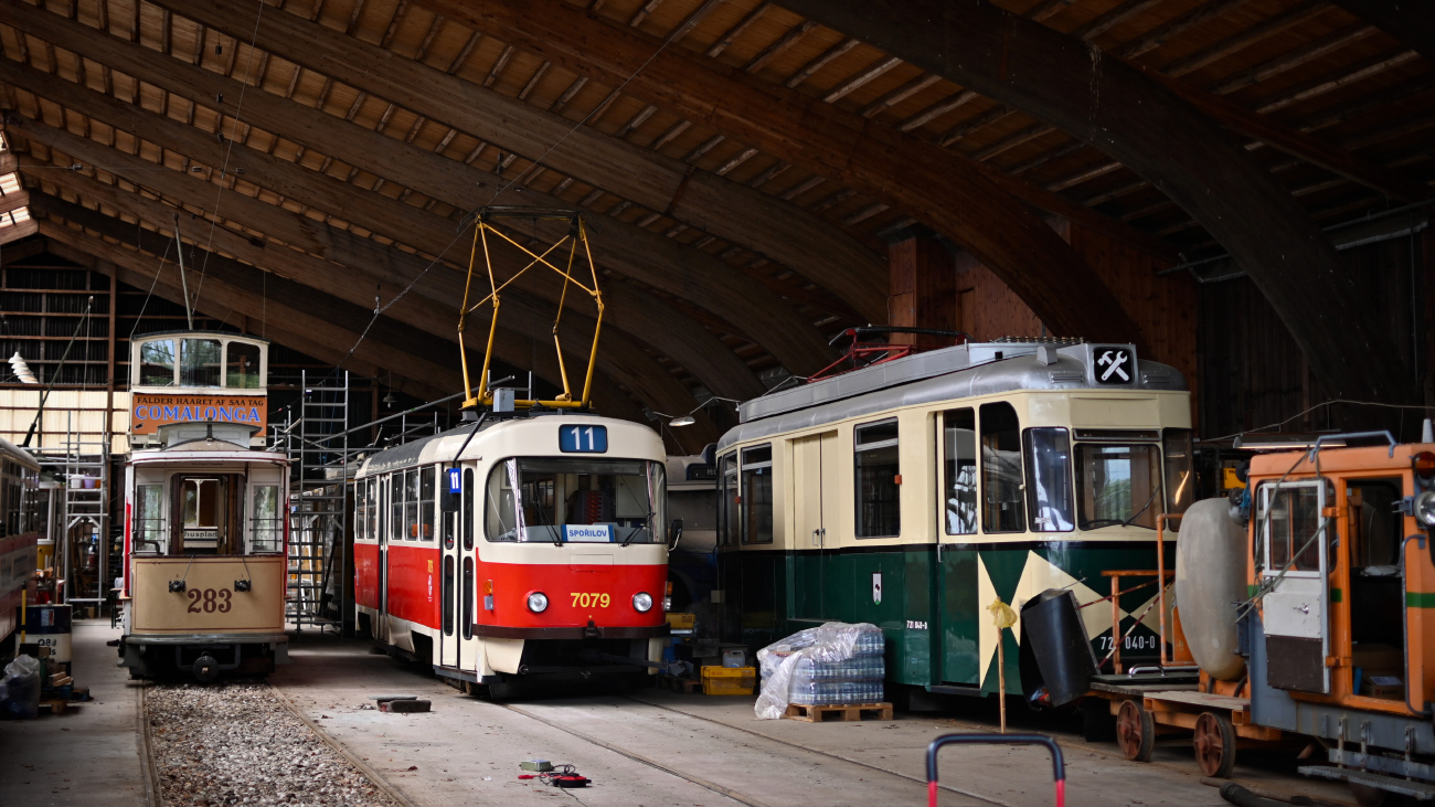 Скьолленесхольм, Двухосный прицепной вагон № 283; Скьолленесхольм, Tatra T3SUCS № 7079