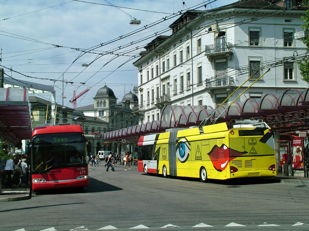 Винтертур, Solaris Trollino II 18 AC № 175; Винтертур, Solaris Trollino II 18 AC № 179; Винтертур — Троллейбусные линии и инфраструктура