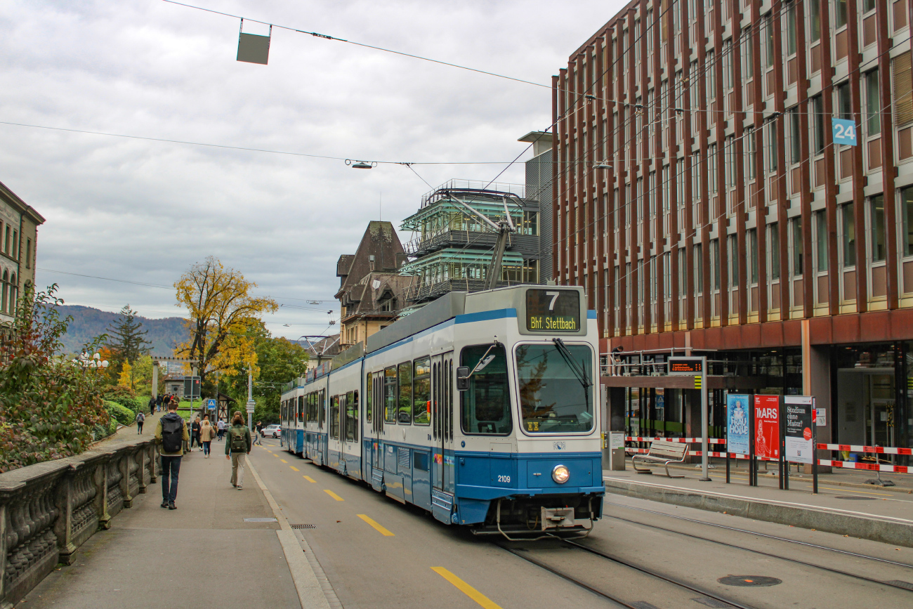 Цюрих, SWP/SIG/ABB Be 4/8 "Tram 2000 Sänfte" № 2109