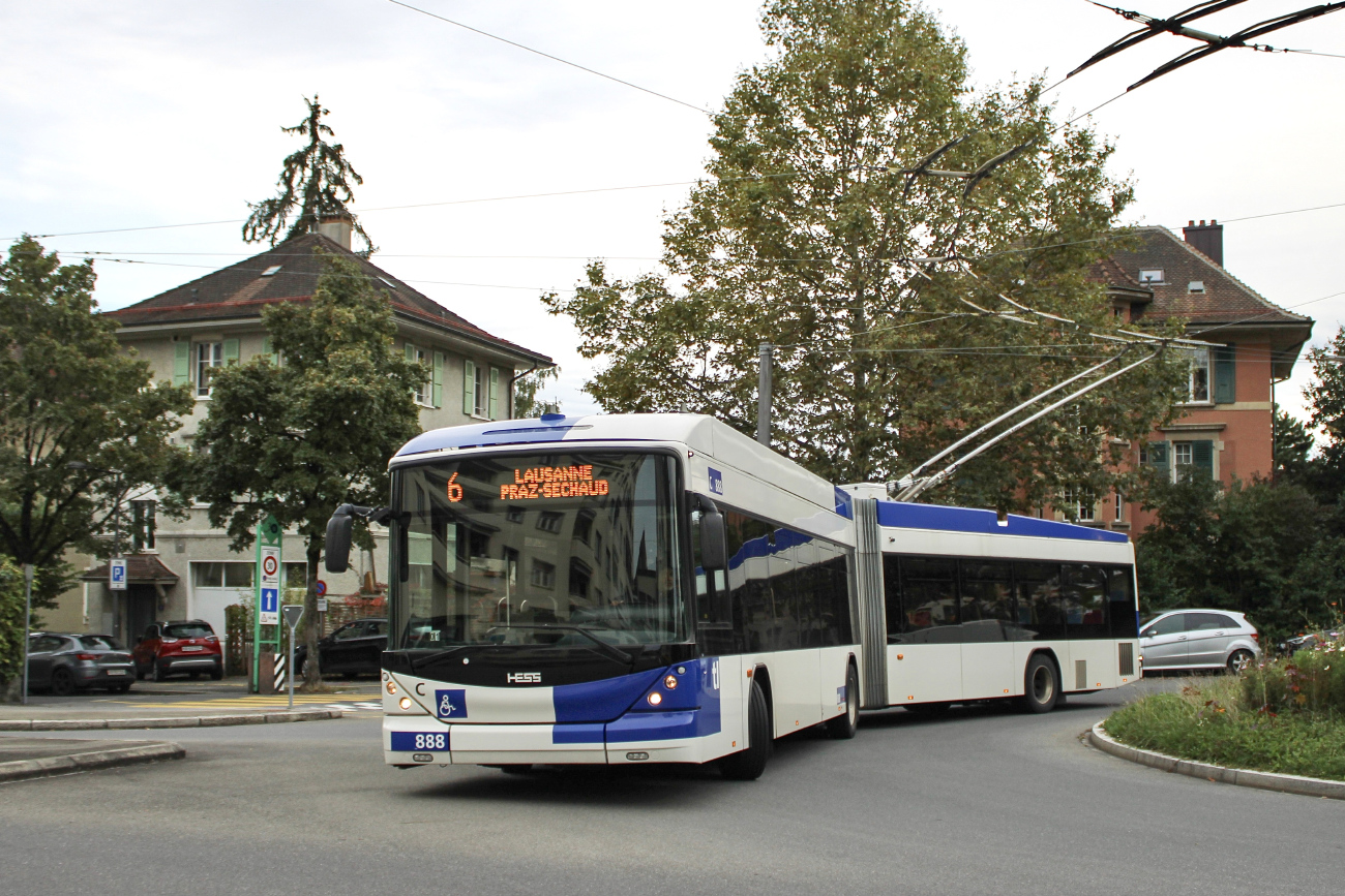 Лозанна, Hess SwissTrolley 4 (BGT-N2D) № 888