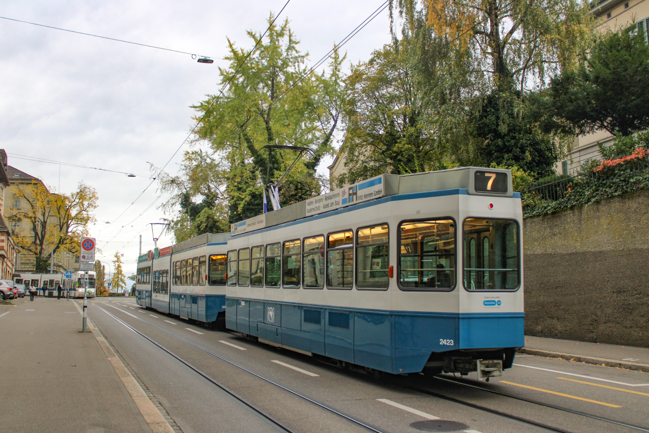 Цюрих, SWP/SIG/ABB Be 2/4 "Tram 2000 Pony" № 2423