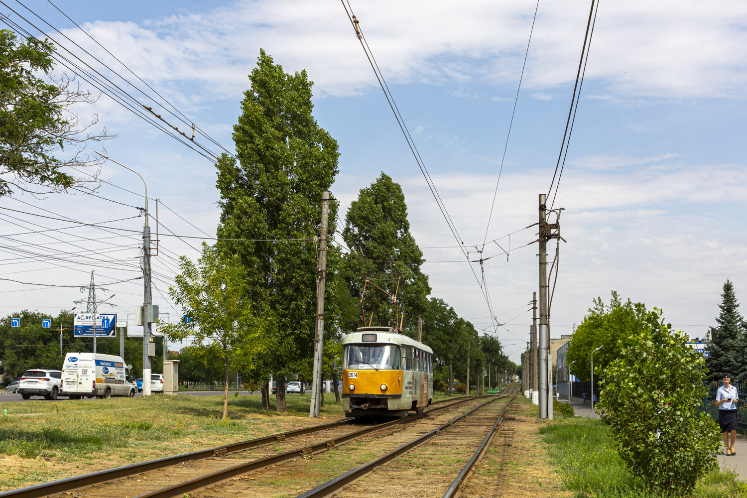 Волгоград, Tatra T3SU (двухдверная) № 2614