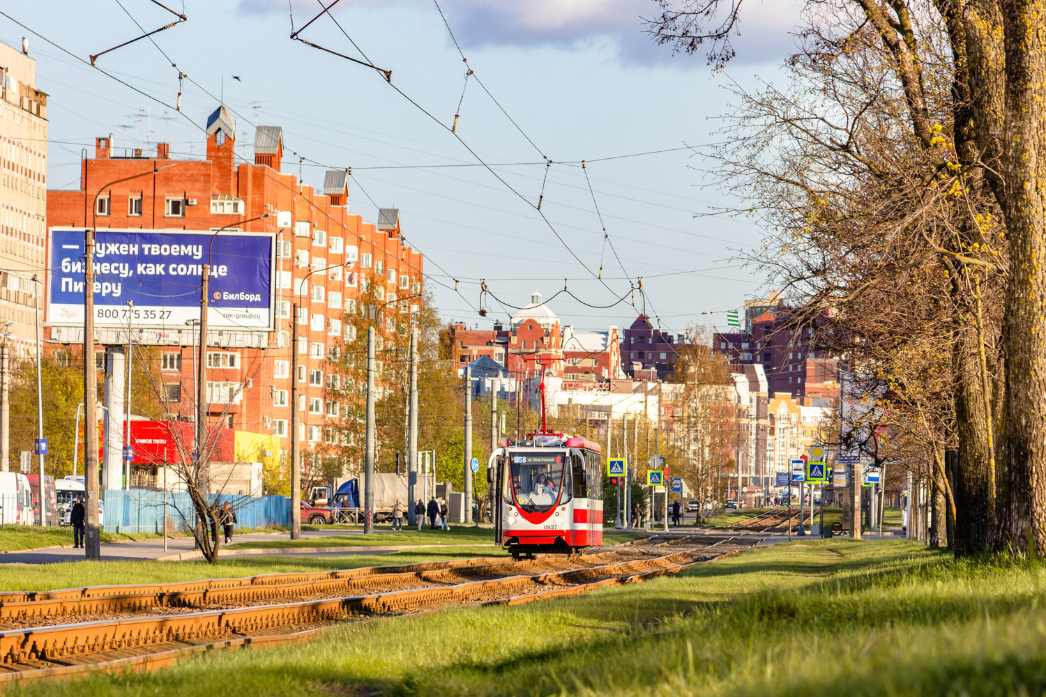 Санкт-Петербург, 71-134А (ЛМ-99АВН) № 0527; Санкт-Петербург — Трамвайные линии и инфраструктура