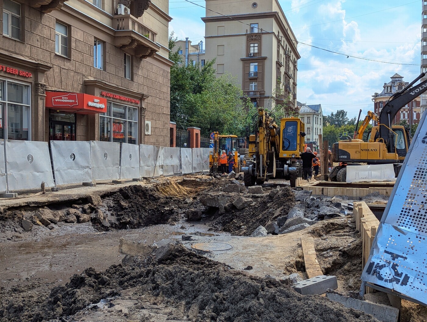 Moskwa — Rebuild of the tram line along Trifonovskaya Street & Gilyarovskogo Street to Rijskaya Square