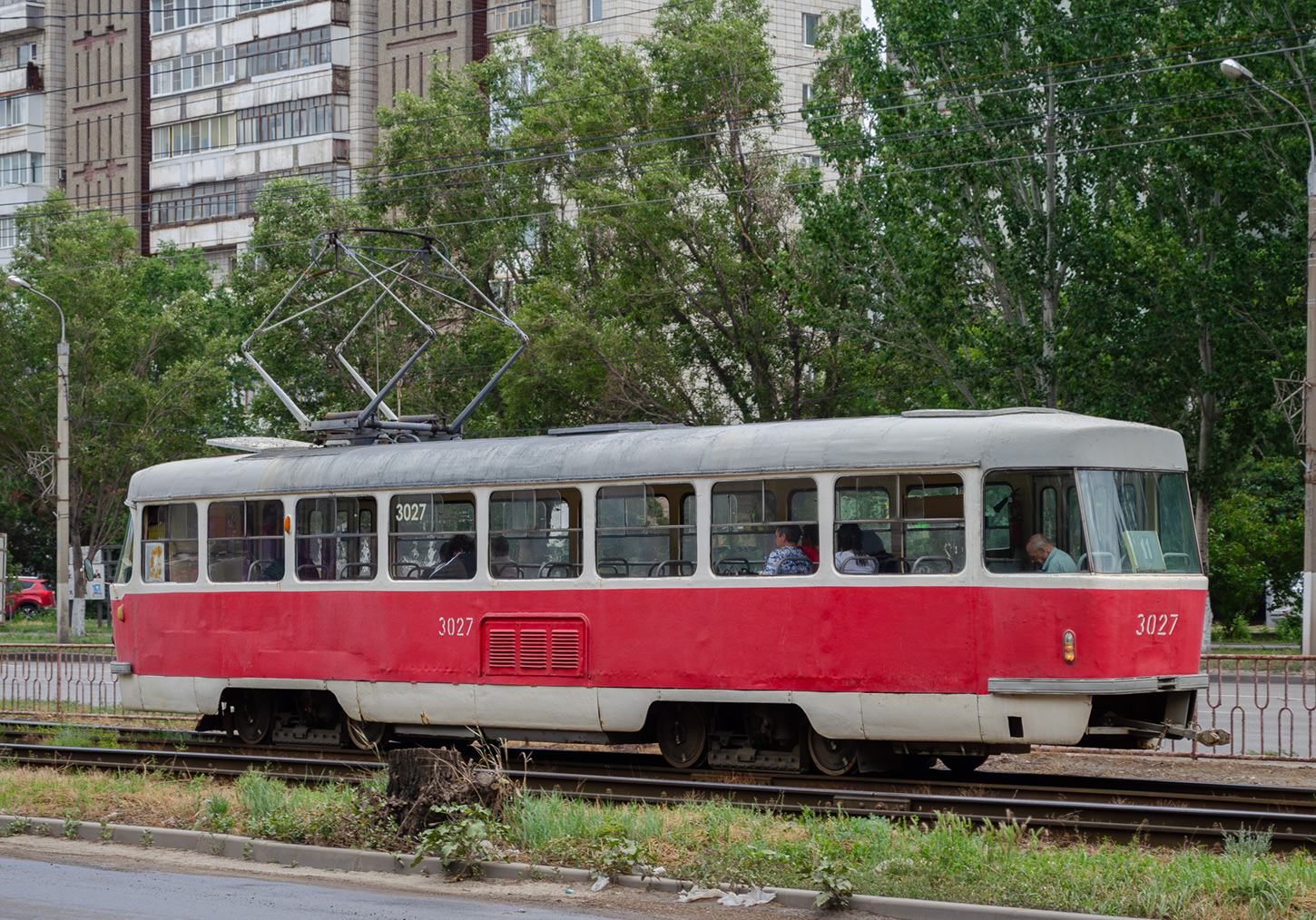 Волгоград, Tatra T3SU (двухдверная) № 3027