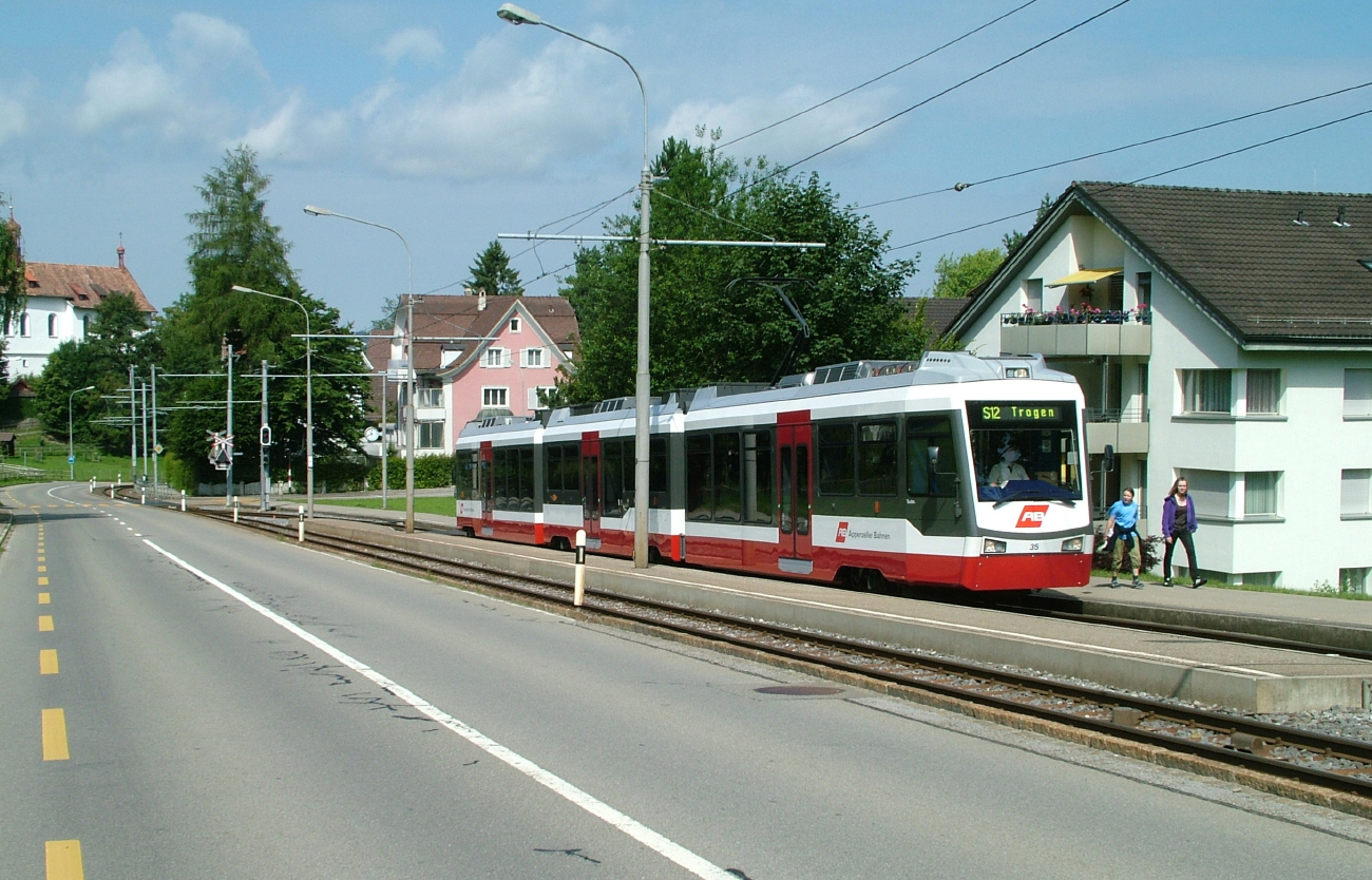 St. Gallen, Stadler Be 4/8 # 35; St. Gallen — Trogenerbahn Line and Infrastructure