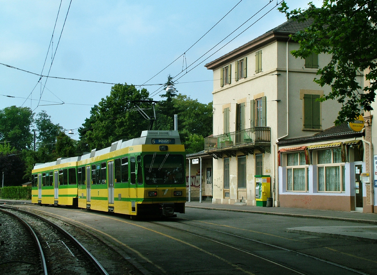 Neuchâtel, SWS/BBC Be 4/4 Br. 504; Neuchâtel — Tramway Lines and Infrastructure