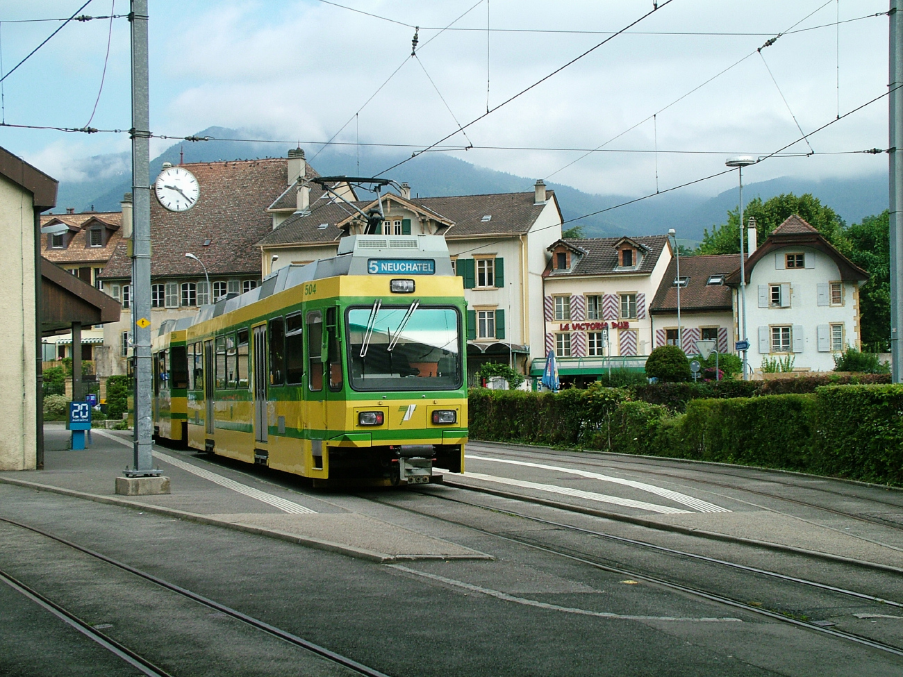 Neuchâtel, SWS/BBC Be 4/4 Br. 504; Neuchâtel — Tramway Lines and Infrastructure