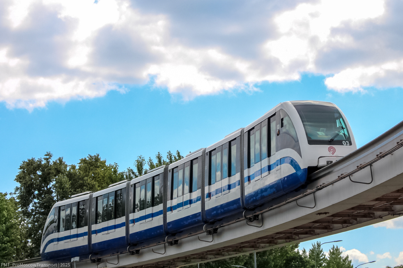 Москва, ЭПС № 03; Москва — Закрытие движения Московского монорельса 26 — 27 июня 2025