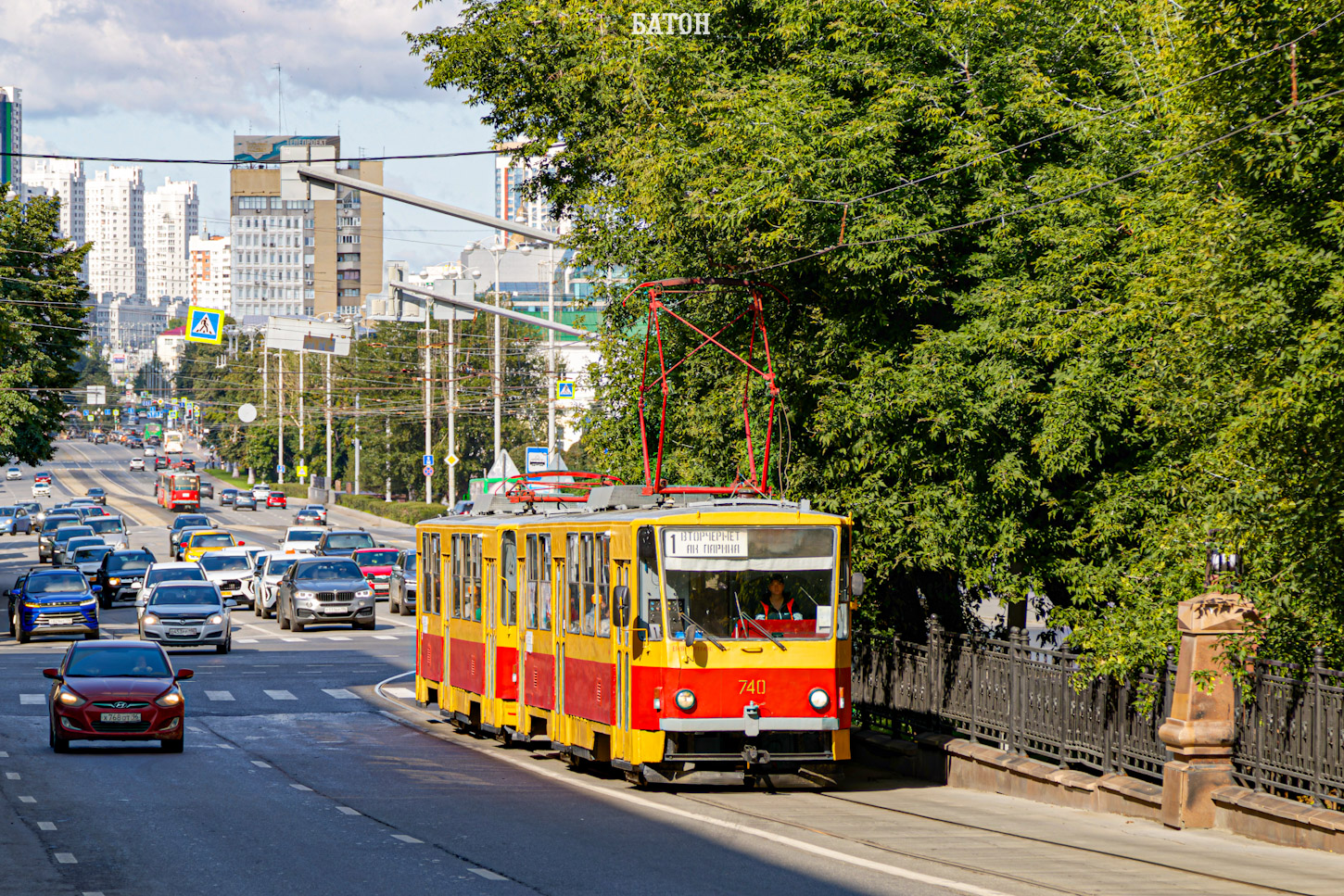 Екатеринбург, Tatra T6B5SU № 740