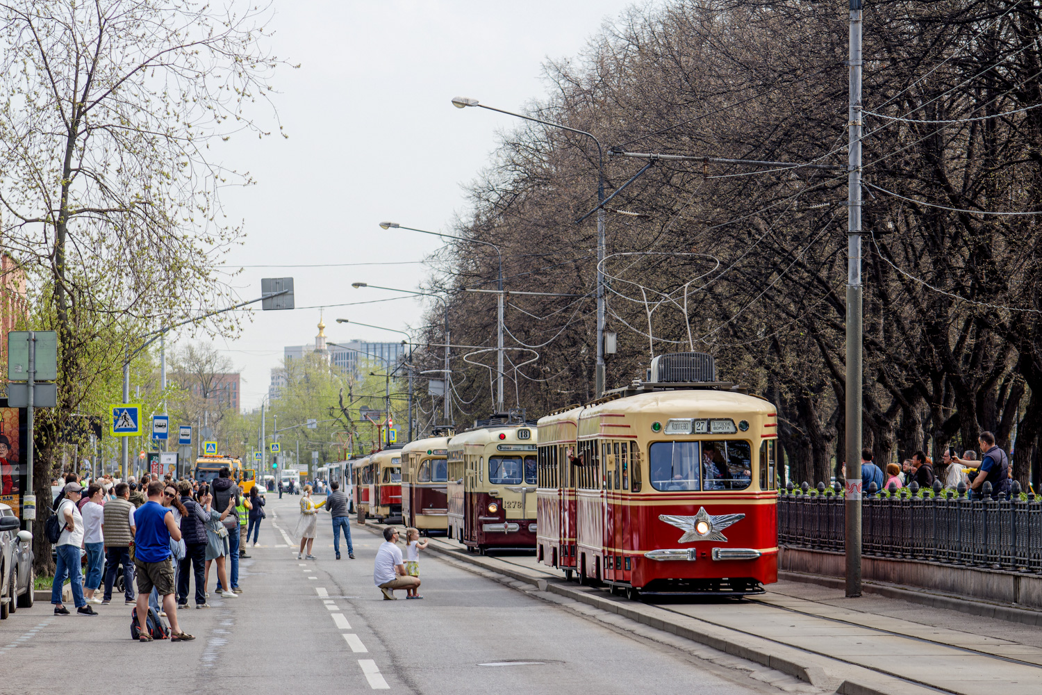 Moscova, KTM-1 Nr. 0002; Moscova — Celebration of the 126th anniversary of the Moscow Tram (rehearsal of the parade on 04/02/2025, parade and exhibition of trams on 04/19/2025)