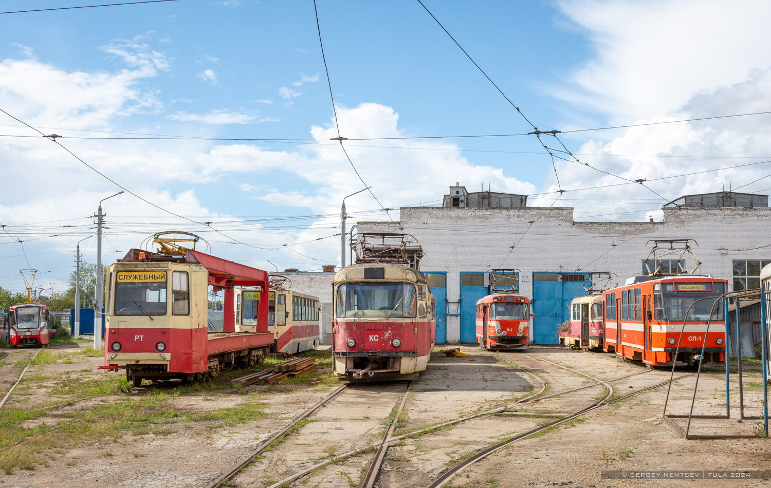 Тула, ТК-28 № РТ-1; Тула, Tatra T3SU (двухдверная) № КС; Тула, Tatra T6B5SU № СП-1