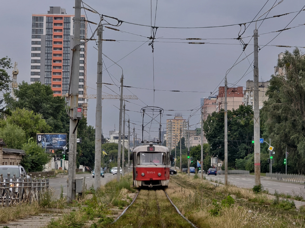 Киев, Tatra T3SUCS № 5954; Киев — Трамвайные линии: Подольская сеть — запад, юг