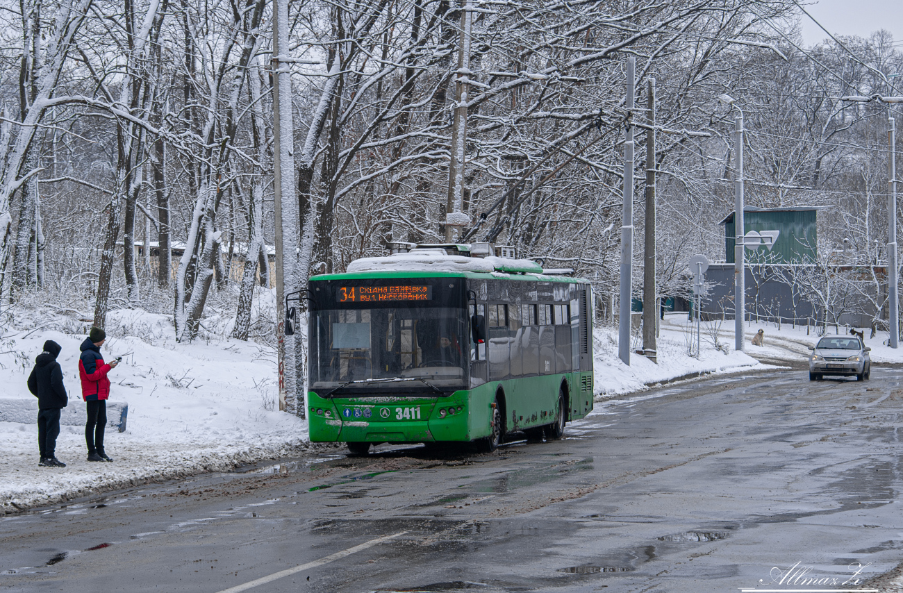 Харьков, ЛАЗ E183A1 № 3411