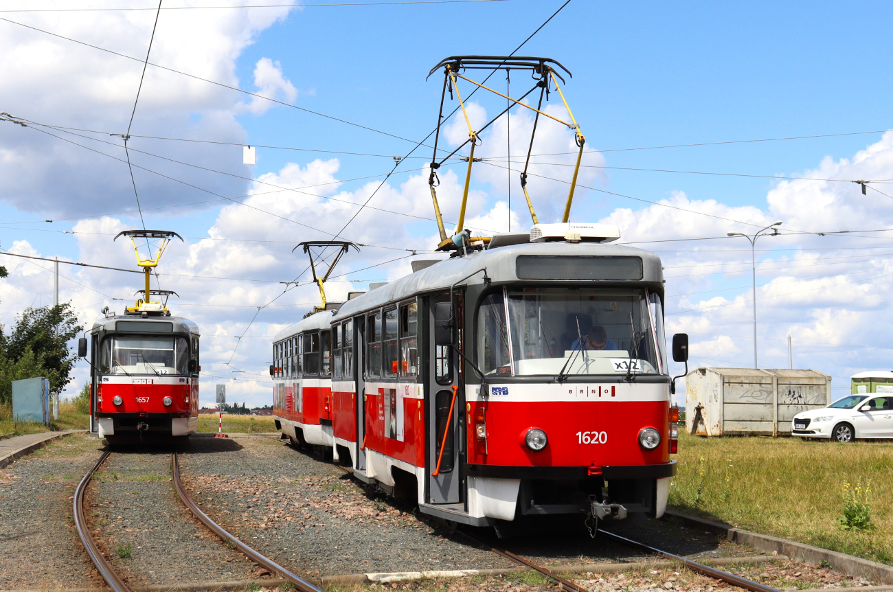 Брно, Tatra T3R.PV № 1657; Брно, Tatra T3P № 1620
