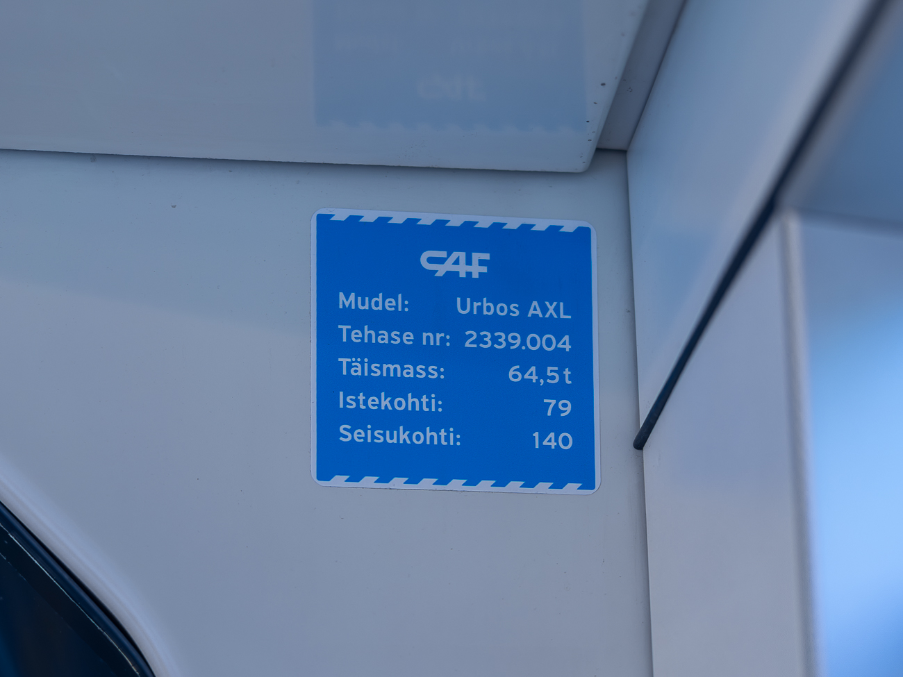 Таллин, CAF Urbos AXL № 504