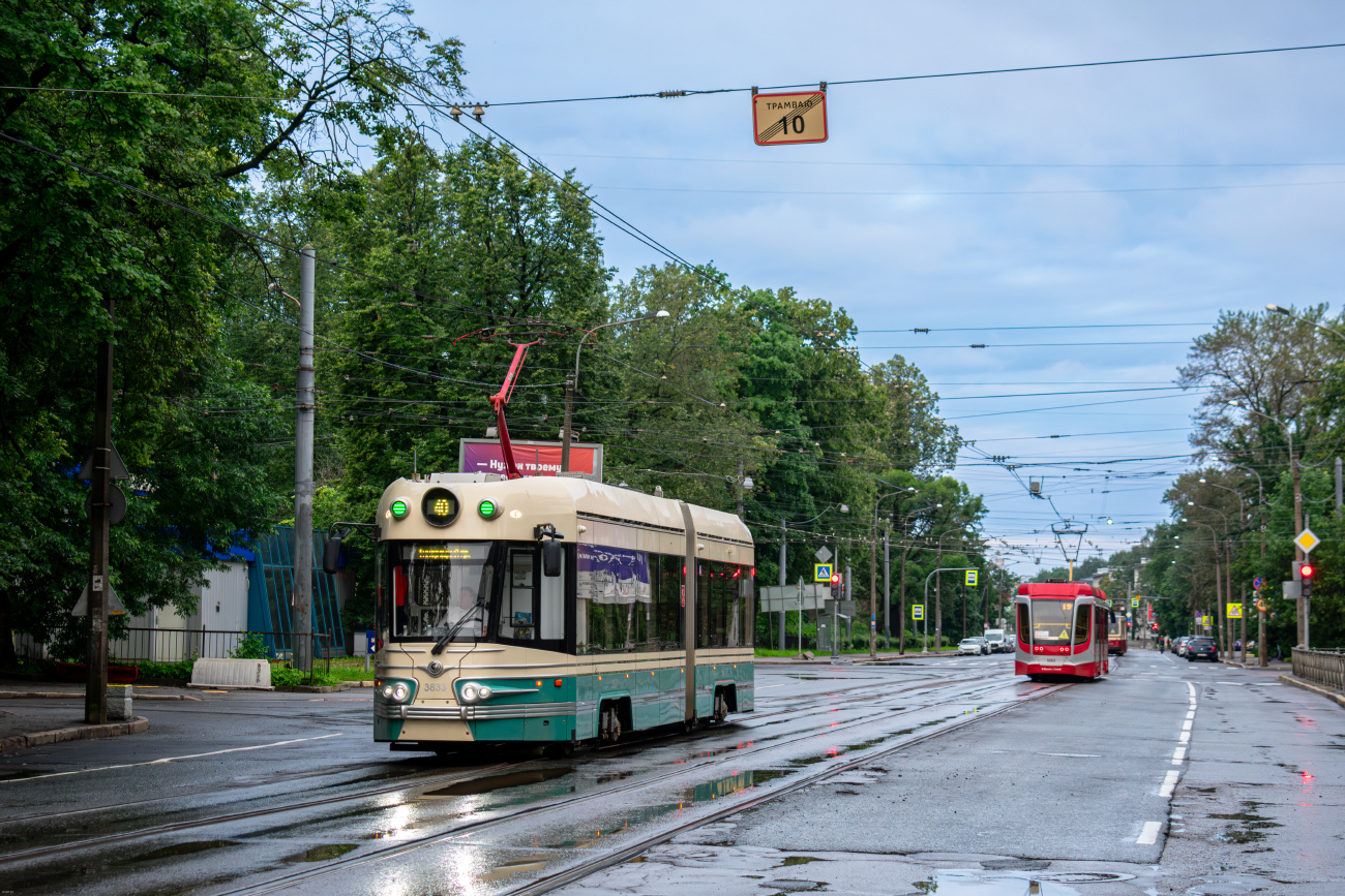 Sankt Petersburg, 71-421R "Dovlatov" Nr. 3833; Sankt Petersburg, LVS-86K Nr. 5109