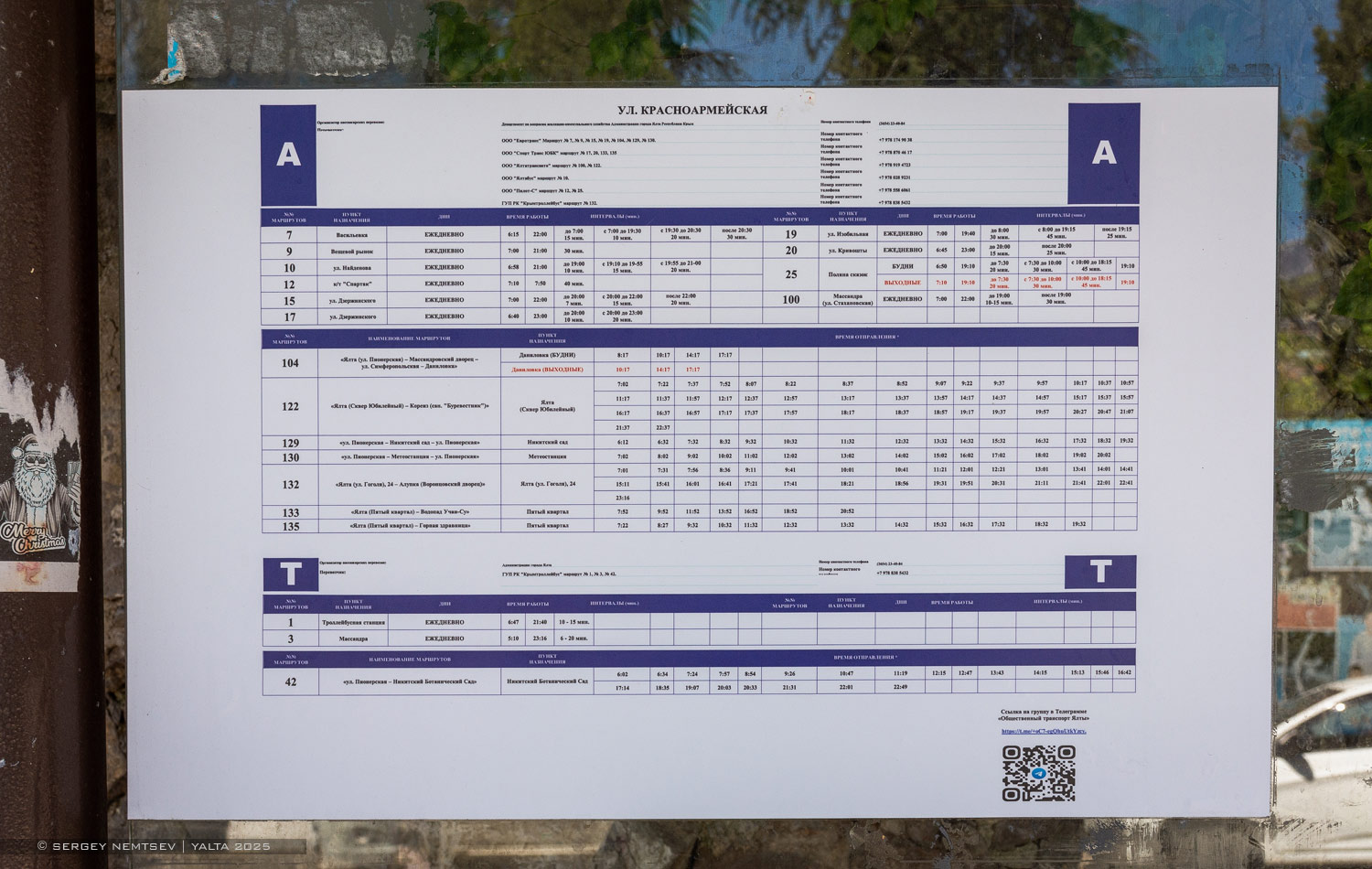 Крымский троллейбус — Схемы и расписания