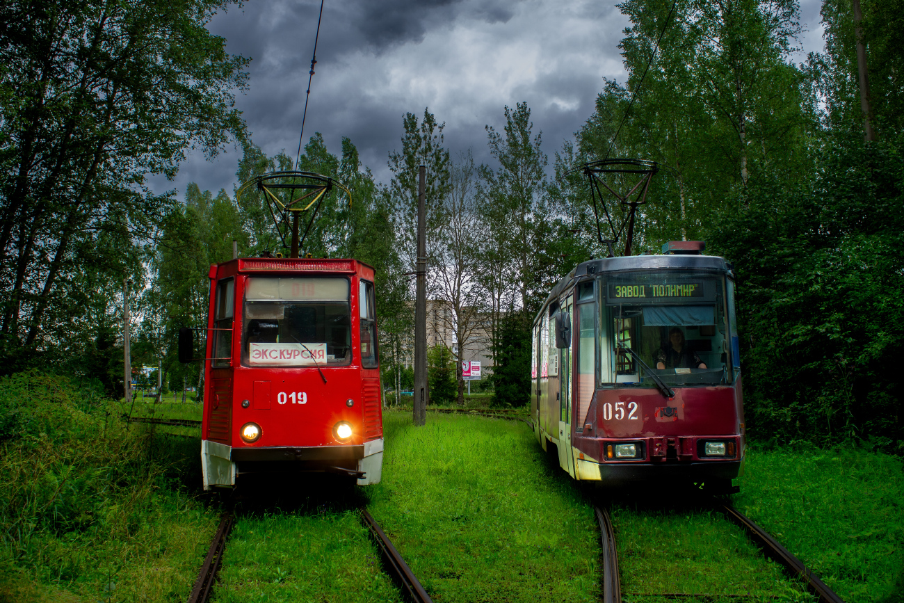 Новополоцк, 71-605 (КТМ-5М3) № 019; Новополоцк, БКМ 60102 № 052; Новополоцк — Заказная поездка 22.07.2025 на вагоне 019